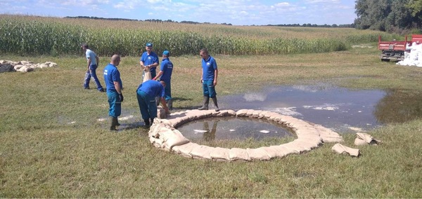 A környékbeli vízügyesek is segítik az árvízi védekezést a Dráván